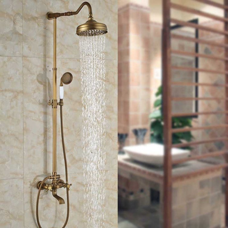 FontanaShowers Milan Rainfall Volume Control Complete Shower System with Roughin Valve